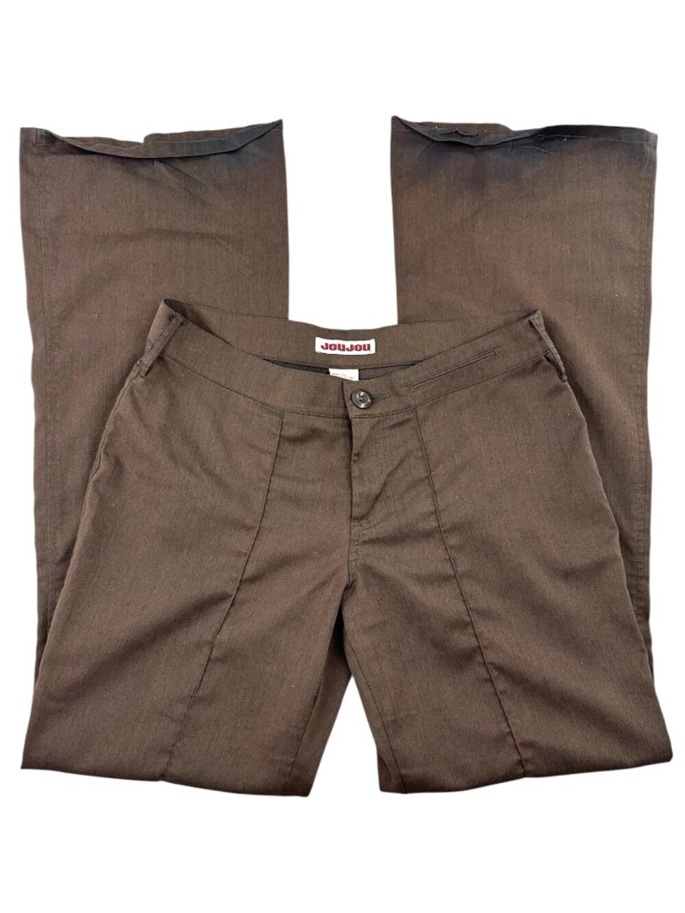 Vintage 90s Joujou Brown Flared‎ Mid Rise Trousers